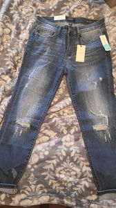 Judy Blue Adelene Girlfriend Distressed Jeans